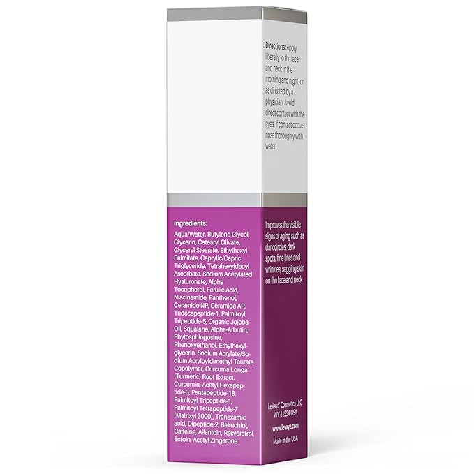 LeVaye Strateva RX Advanced Anti-Aging Serum – Vitamin C, Niacinamide, Natural Retinol, Hyaluronic Acid & Peptides – Targets Wrinkles, Fine Lines, Dark Spots, Dark Circles & Enlarged Pores