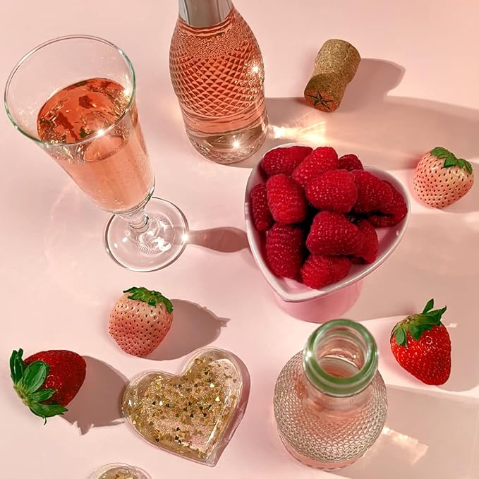 MODE Lip Glaze Flavored Lip Gloss Yummy PINK CHAMPAGNE Delicious Flavor, Roll On Sweet Wet Nourishing Shine, Hydrating Moisturizing Natural Skincare Fruit Oils, Made in NY USA