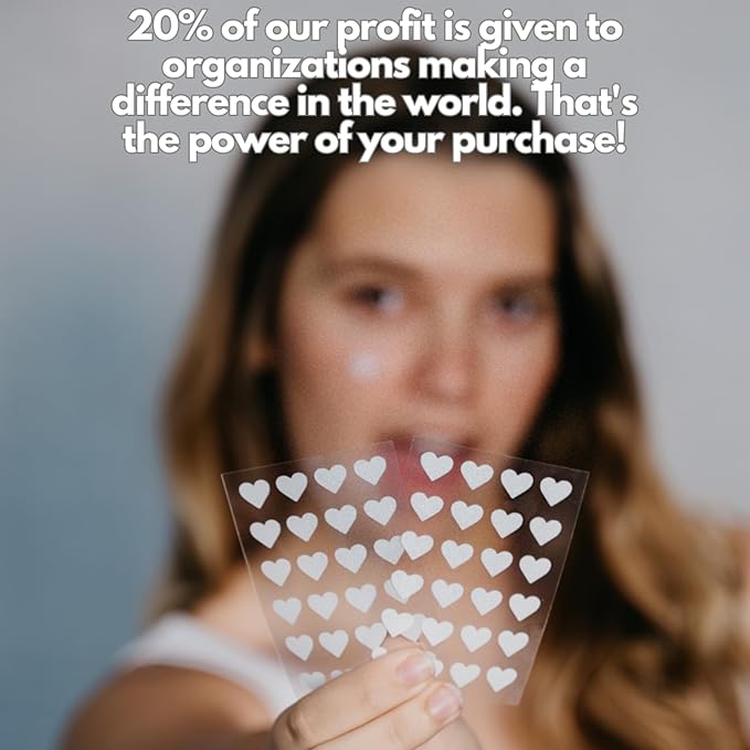 Heart Pimple Patches by HumanKINDglow – 48 Hydrocolloid Acne Patches for Face | Gentle Spot Treatment for Pimples & Blemishes | Cute White Heart Design for Confident, Kind Skin