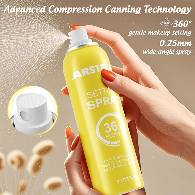 Setting Spray for Makeup Long Lasting for up to 36HR Wear Vitamin C Ultra-Fine Face Mist Dewy Hydrating & Soothing Finishing Fixing Spray for Make Up All-Day Fresh Look 4.44 oz
