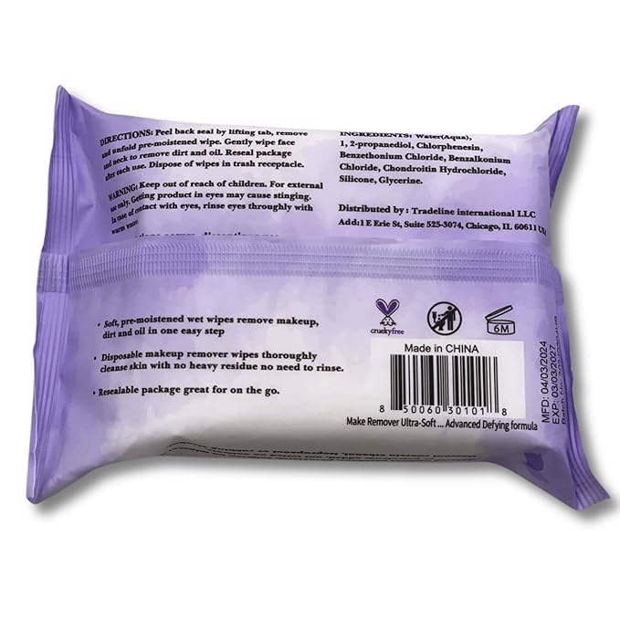 mivida Hypoallergenic Makeup Remover Wipes with Hyaluronic Acid, Alcohol Free & Fragrance Free Makeup Wipes For Sensitive skin, Plant Based Make Up Remover, Travel Friendly 25 Count