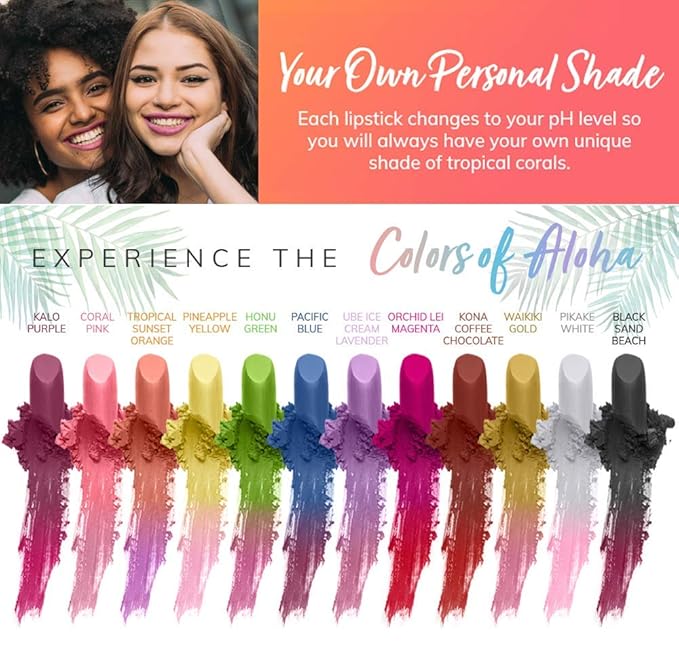 Magic Kiss Color Changing Matte Lipstick set, Long Lasting Nutritious Lips Moisturizer Magic Temperature Color Change Lip Balm with Aloe Vera PH Lipstick MADE IN USA (2 Pack - Magenta & Lavender)