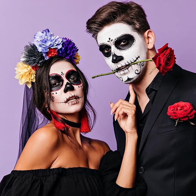 Mysense Black Face Body Paint,Water Based Washable Face Paint,Non-toxic Cream Body Paint for Adults and Children Halloween SFX Skull Skeleton Zombie Vampire Joker Cosplay Makeup,0.6oz