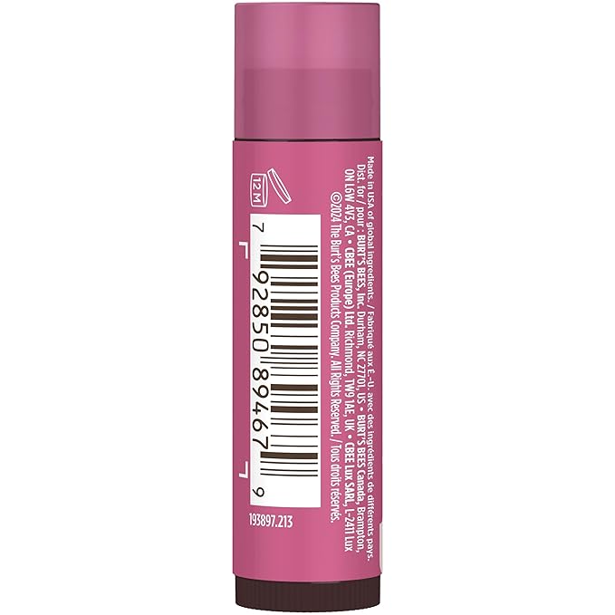 Burt's Bees Lip Tint Balm with Long Lasting 2 in 1 Duo Tinted Balm Formula, Color Infused with Deeply Hydrating Shea Butter for a Natural Looking Buildable Finish, Sweet Violet (2-Pack)