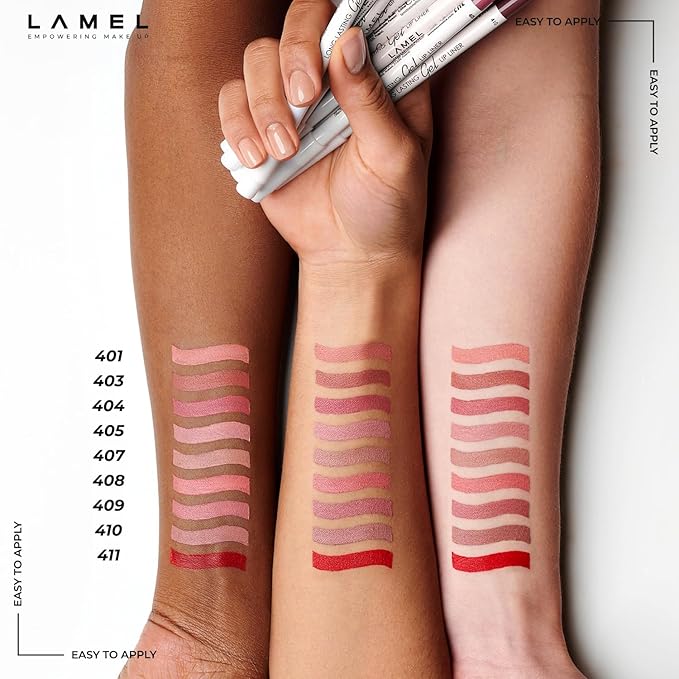 Lamel Waterproof Eyeliner Pencil, Smudge-Proof, Transfer-proof, Long-lasting Colored Eye Liners, Sharpenable, Cruelty-free (414 Intense Brown)
