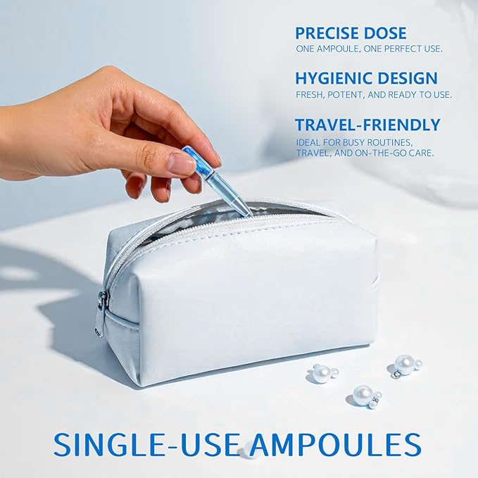 Salmon DNA PDRN Anti-Aging & Hydrating Serum | Barrier-Supporting Ampoule for Sensitive Skin | 72-Hour Hydration + Glow | Soothing, Collagen & Hyaluronic Acid Infused | 0.05 fl oz x 30 Vials (1Pack)