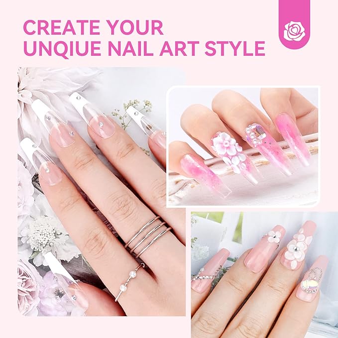 SAVILAND Acrylic Nail Kit with Drill and U V Light – Clear White Pink Acrylic Powder Black Red White Gel Nail Polish Nail Tools for Nail Art Gel Nails DIY