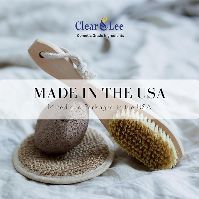 ClearLee Cosmetic Grade Pumice - 100% Pure Natural Grain/Powder - Great For Skin Exfoliation in DIY Soaps, Masks, Scrubs for Face, Body, Foot (2lb, Powder)