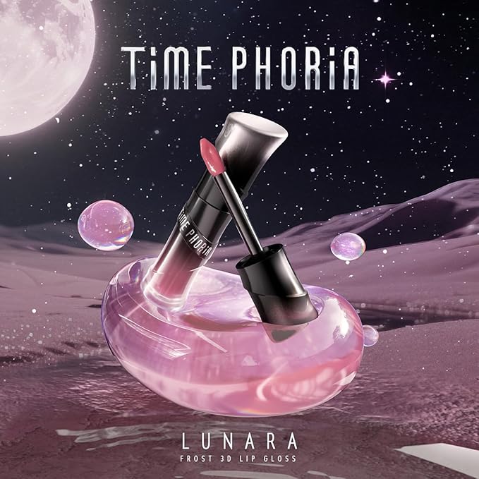 LUNARA FROST 3D LIP GLOSS - Plumping High-Shine Gloss with Hyaluronic Acid | Non-Sticky Glassy Finish | Cooling Sensation | 24H Hydration | Instant Volume Effect (14 ARIEL)