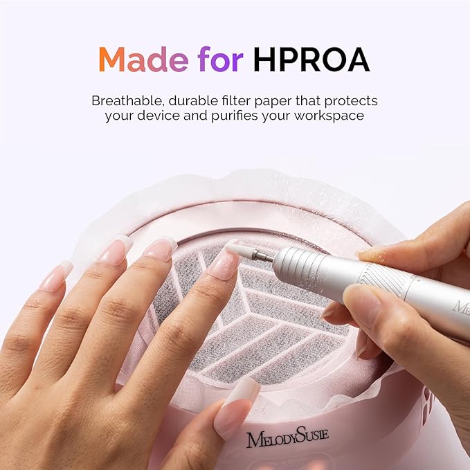 MelodySusie 120Pcs Disposable Filter Papers for HProA Nail Dust Collector