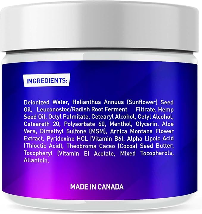 Pharmapulse Neuropathy Nerve Therapy & Relief Cream - Maximum Strength Relief Cream for Foot, Hands, Legs, Toes Includes Alpha Lipoic Acid, Arnica, Vitamin B6, Aloe Vera, MSM - Effective Soothing 4oz