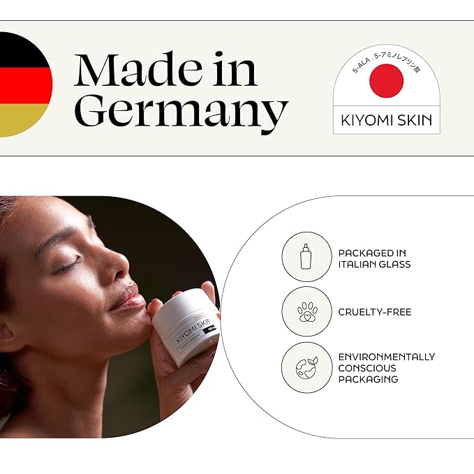 Night Cream - Overnight Facial Cream with 5-ALA, Hyaluronic Acid, Ceramides and Shea Butter - Deep Hydration Over Night Moisturizer for Skin Regeneration - German Made - 1.7 Fl Oz