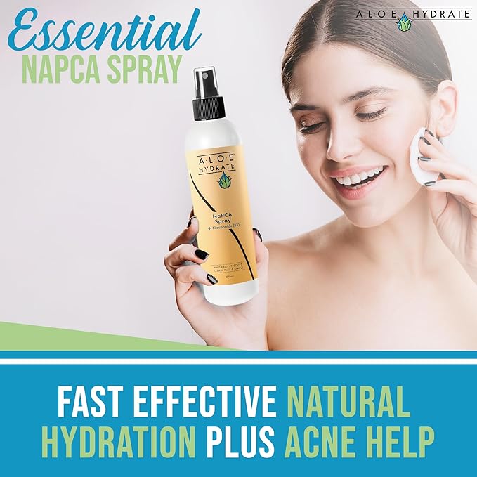 NaPCA Moisturizer Facial Mist; 2X Value Refill. Sodium PCA in Aloe vera Spray. Hydrating Face Mist & Toner - Lightweight Feel - Refresh, Sooth, Restore - Dry, Oily, Sensitive, Acne Prone Skin(500ml)