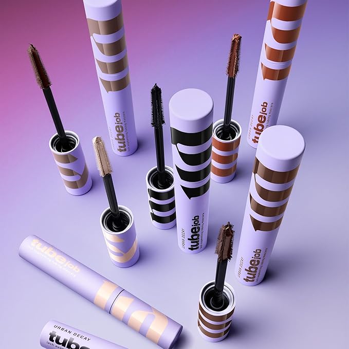 Urban Decay Tube Job Lash Augmenting Tubing Black Mascara - 24HR Lift, Lengthen & Volume Mascara, Anti-Clump, Anti-Smudge, Sweat & Water Resistant Wear, Washable - Intense Black (0.29 fl oz)