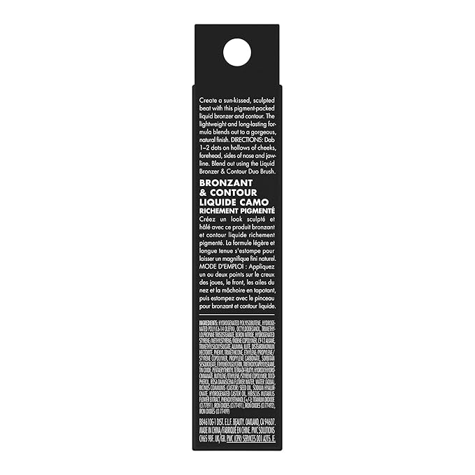 e.l.f. Camo Liquid Bronzer & Contour, Silky Highly Pigmented Formula, Creates a Long-Lasting Bronzed Glow & Natural Look, Vegan & Cruelty-Free, 10.5 Rich