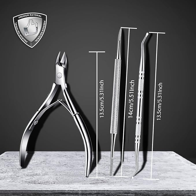 Teenitor Ingrown Toenail Tool, Pedicure Tools for Feet, Stainless Steel Ingrown Toenail Clippers, Ingrown Toenail File and Lifters