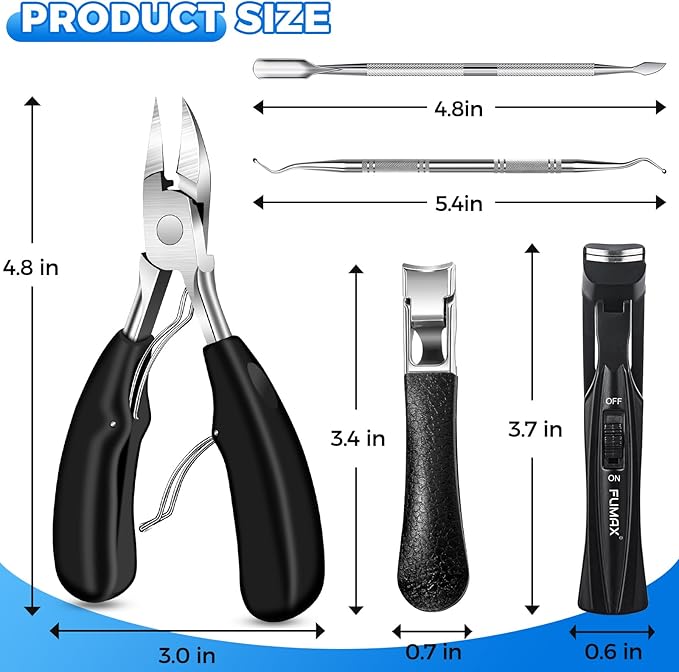 2026 Toenail Clippers for Thick Toenails for Seniors, Large Angled Toe Nail Clippers for Thick Nails for Men, Heavy Duty Professional Ingrown Toenail Clippers Long Handle Nail Clippers with Catcher