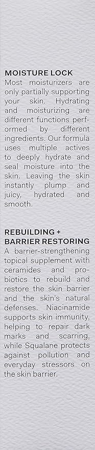 The Nue Co. Barrier Culture Moisturizer - Hydrating Pre & Probiotic Face Cream with Ceramides, Peptides, Niacinamide & Squalane - Vegan & Gluten Free Barrier Moisturizer for All Skin Type | 1.69 fl oz