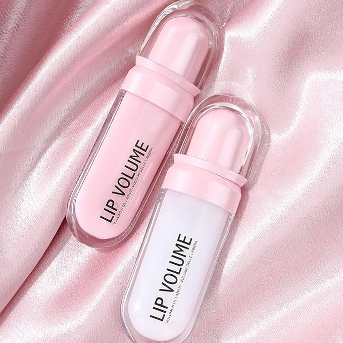 Hydrating Lip Gloss with Hyaluronic Acid, Plump pH Hyaluron Lip Oil, Lip Tint with 24HR Hydration, Volumizing Shine and Lasting Color, (A01#Ice White, 1Pcs)