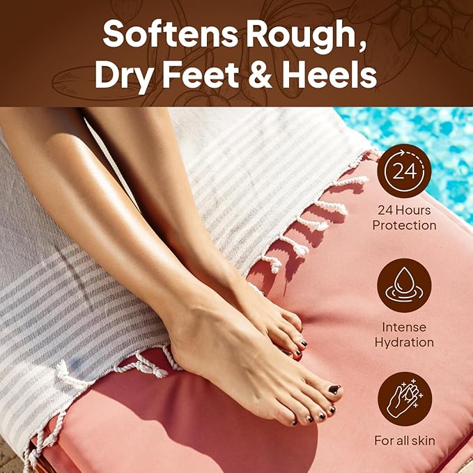 Pumice Valley 2 Pack Foot Cream for Dry Cracked Heels and Feet - Natural Moisturizer, Corn, Calluses Treatment - Skin, Body Lotion, Urea, Shea Butter, Jojoba Oil, Vitamin E 1.7 Oz