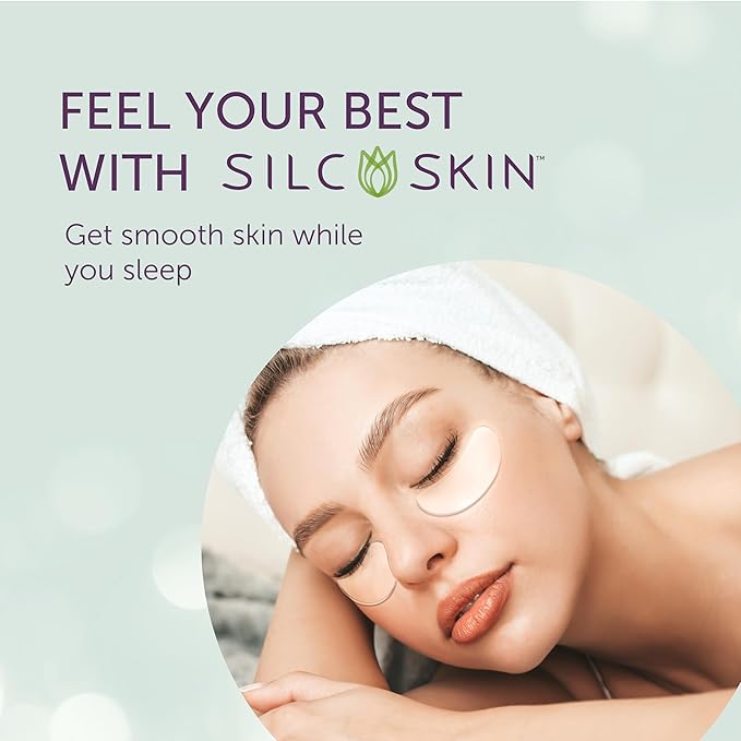 SilcSkin Silicone Eye Pads - Reusable Overnight Eye Patches, Medical-grade Silicone for Fine Lines, Crepey Skin, and Puffiness - 120 Day Supply