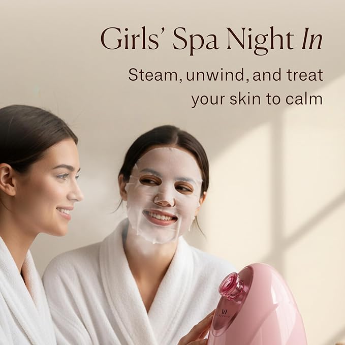 VogueNow Facial Steamer Spa Kit with Complimentary 15 Skin Care Tools | Face Steamer for Facial Deep Cleaning with Humidifier Mode | Self Care Gifts for Women, Spa Gifts, Birthday Gifts for Women