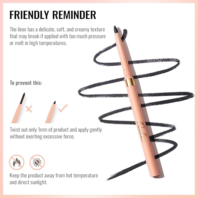 Oulac Waterproof White Lipliner Pencil - Smooth and Creamy Lip Primer, Retractable Lip Makeup for Precision Application, Vegan & Cruelty-Free, 13 White Waves