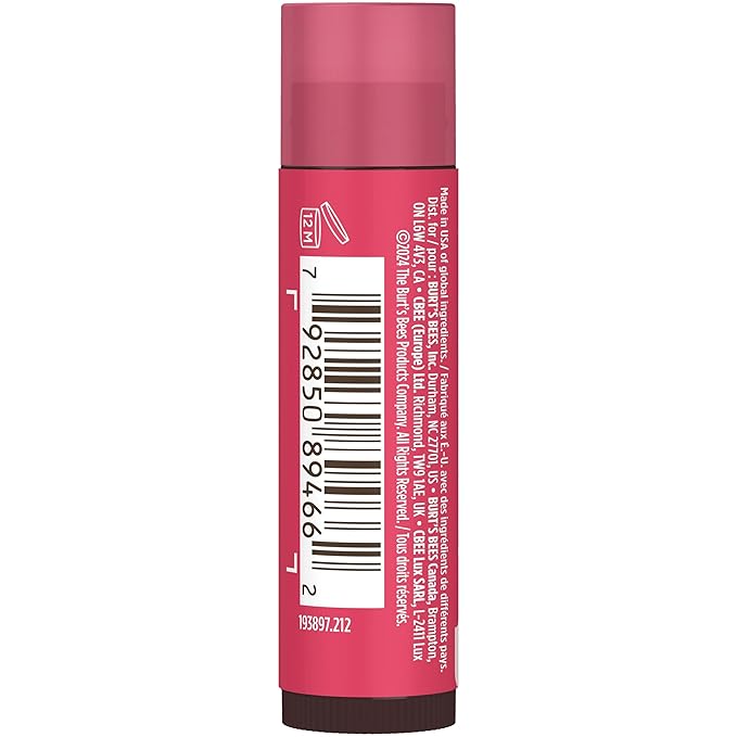 Burt's Bees Lip Tint Balm Stocking Stuffers Gifts, Long Lasting 2 in 1 Duo Tinted Balm Formula, Color Infused with Hydrating Shea Butter for a Natural Looking Buildable Finish, Petal Rose (2-Pack)
