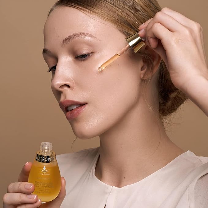 Tautropfen natural cosmetics regenerating facial care oil (35 ml), light texture, quickly absorbed, with coenzyme Q10 & amaranth oil, anti-aging facial oil for all skin types