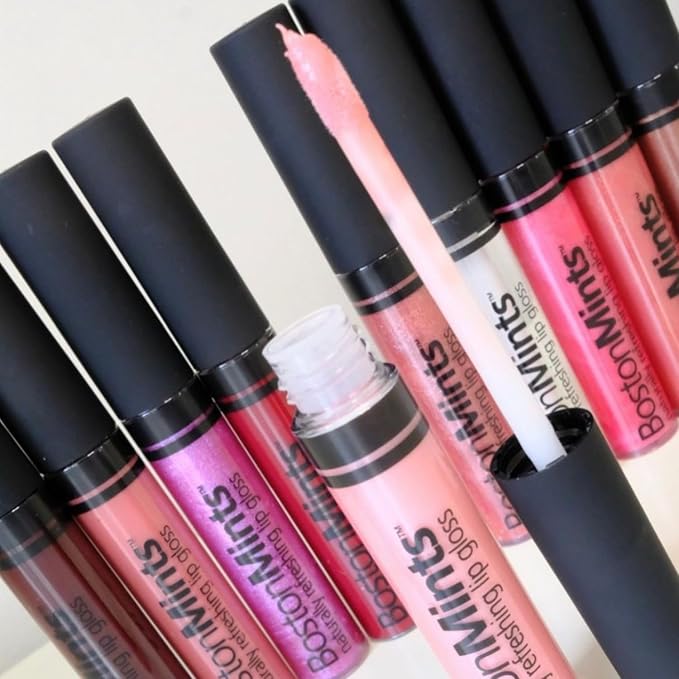 Plump & Shine Lip Duo Set - Swan Boat Lip Gloss (.25oz) and Lip Plumper Southie Pout (.25oz) - Naturally Refreshing Vegan Lip Gloss