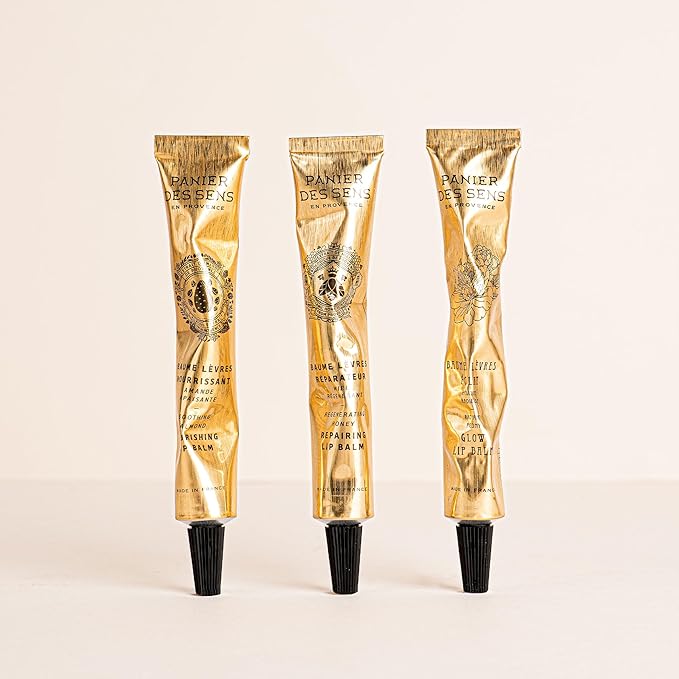 Panier des Sens - Lip Balm for Women - Lip Moisturizer - Shea butter & Sweet almond oil - Made in France Lip Care - 98% Natural Ingredients (0.5 Fl oz, Honey)