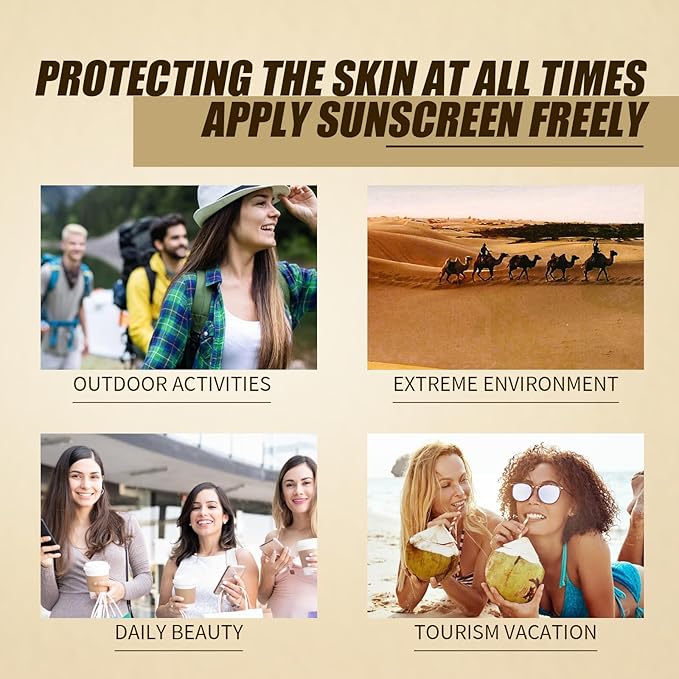 2 Pcs Rice and Probiotics SPF50 sunscreen,SPF50+ PA++++ Sunscreen for All Skin Type and UV Defense.