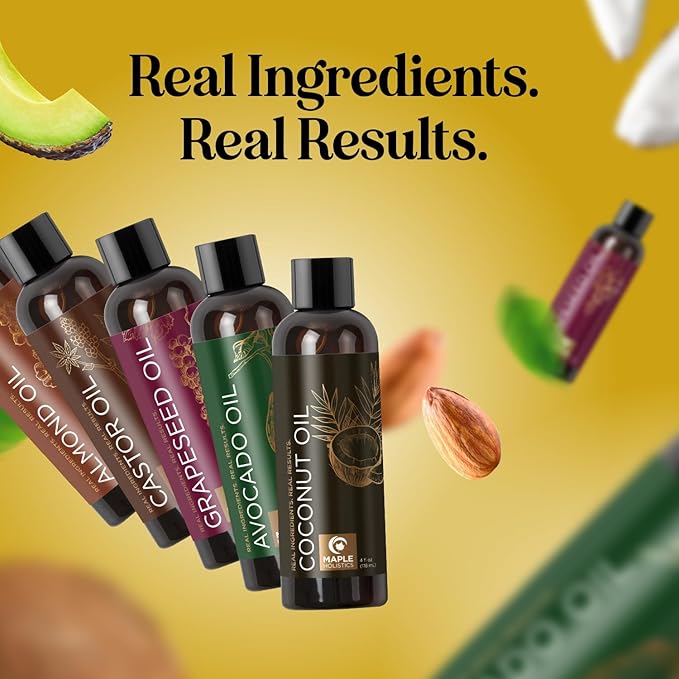 Pure Carrier Oils for - DIY Skin Care Set with Hair Oils Skin Oils for Body Care Moisturizers for Face and Body plus Nail Care - Anti Aging Skin Care DIY Beauty Products Carrier Oil Set