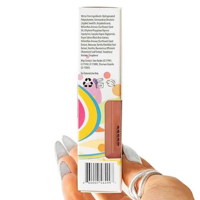 Frilliance Moisturizing Natural Lip Gloss, Neutral Bliss Color, Vegan Cruelty Free Hypoallergenic for Teens of All Skin Types, 8 ml / .28 fl oz