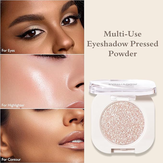 Matte Eyeshadow Palette 2 PCS, White Nude Brown Eye Shadow Palettes Nude Neutral Eyeshadow for Women, Smooth Powder Lightweight Blendable sombras para ojos Compact Daily Eyes Makeup, Set C