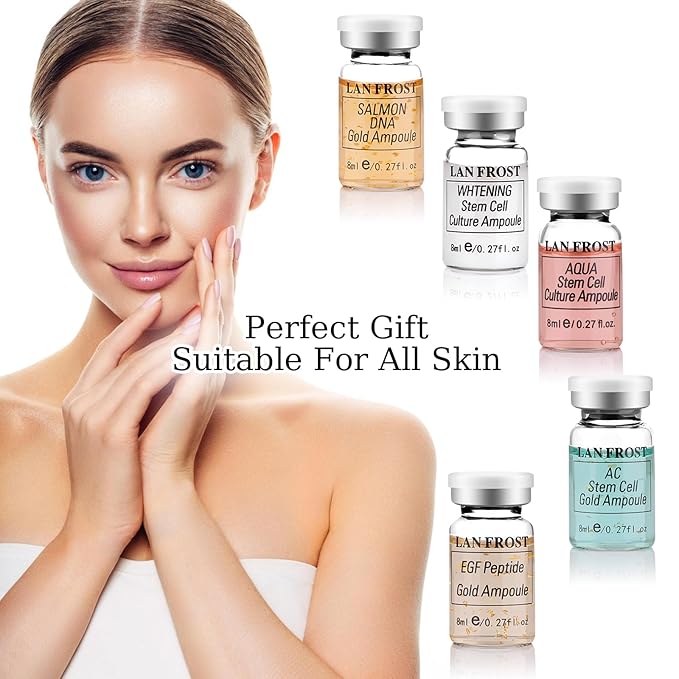 BB Facial Glow Starter Kit Serum Ampoule Hyaluronic Acid Essence for Skin Care, Hydrating and Improves Skin Radiance, 0.27oz 12 Vials