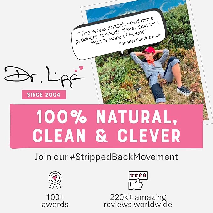 Dr. Lipp Superfood Lip Tint Red Redish 8ml – 4-in-ONE Ultra Moisturising Tinted Lip Balm, Lip Gloss, Cheek Blush & Glossy Eyeshadow – 100% Natural – Fragrance & Cruelty Free