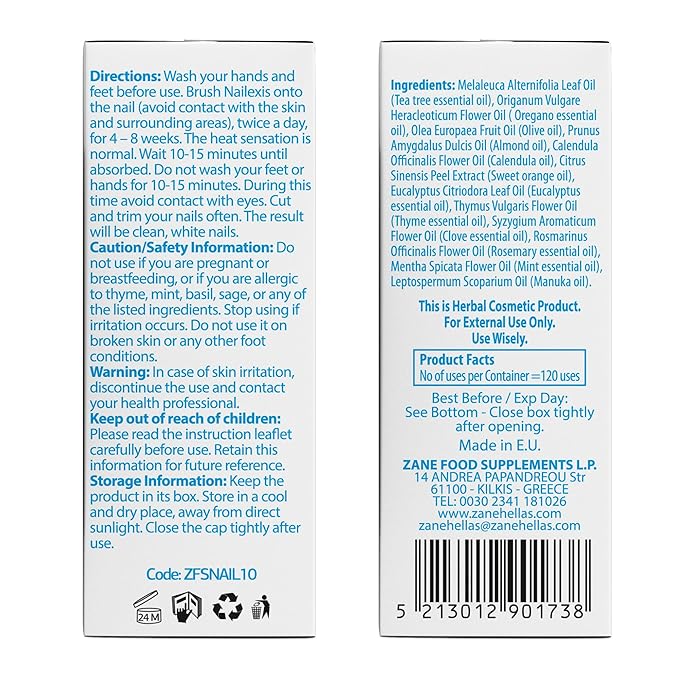 Nailexis Nail Solution, Multi-Renewal Formula for Discolored, Thickened, Crumbled Nails. Revitalizing Blend - Supports Healthy-Looking Nails - Visible Results in 2 Weeks, 0.33 oz -10ml by Zane VITALe.