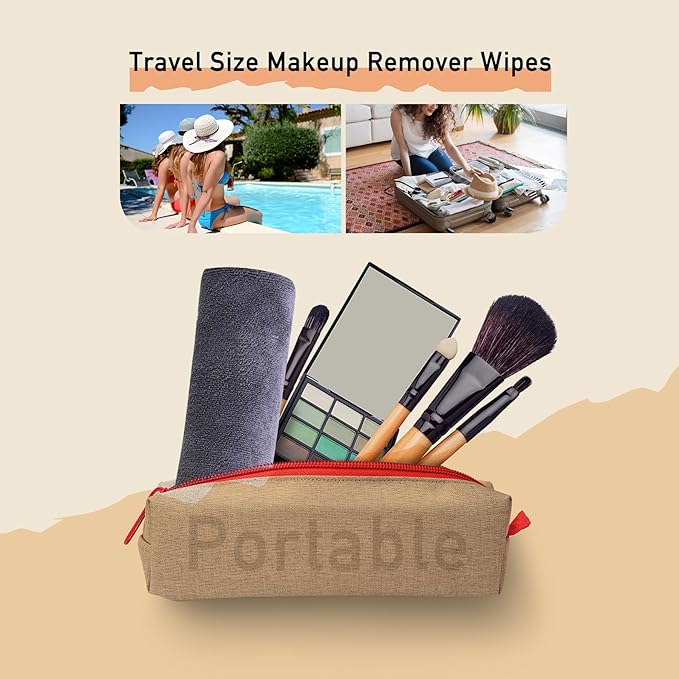 Makeup Remover Cloth, 12 x 12 Inch Microfiber Makeup Remover Towels Erase Makeup with Just Water, Reusable Grey Microfiber Face Towels Washcloths