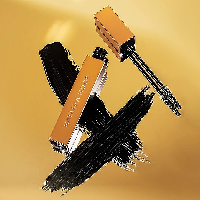 NATASHA MOOR "Moor Power" Black Mascara - Luxurious Volumizing, Lengthening, & Darkening Formula - Waterproof & Smudge-Proof - Eye Makeup Mascara - Cruelty-Free Clean Beauty for Long-Lasting Results