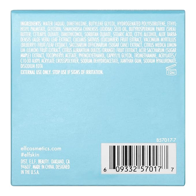 e.l.f. SKIN Holy Hydration! Nourishing Night Cream, Ultra-Hydrating Moisturizer, Infused with Shea Butter, Soothes Skin, 1.76 Oz (Packaging May Vary)