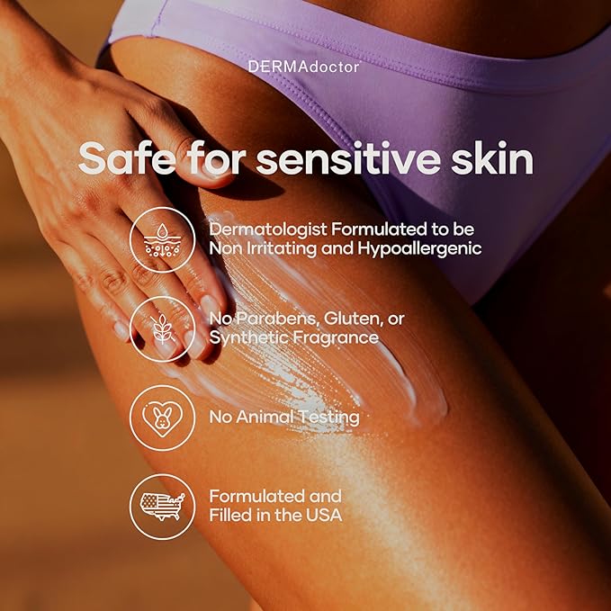 DERMAdoctor KP Bump Eraser Keratosis Pilaris Lotion – Gentle KP Cream for Arms and Full Body | Rough and Bumpy Skin Lotion for Keratosis Pilaris | Smooths, Hydrates & Softens | 10% AHAs + PHAs, 8 oz