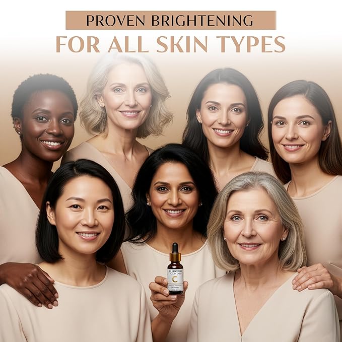 Billionaire Beauty Labs Vitamin C Serum for Face with Hyaluronic Acid, Vitamin E & Botanical Extracts – Advanced Facial Serum for Radiance, Hydration & Smoother Skin, 60ml 2oz