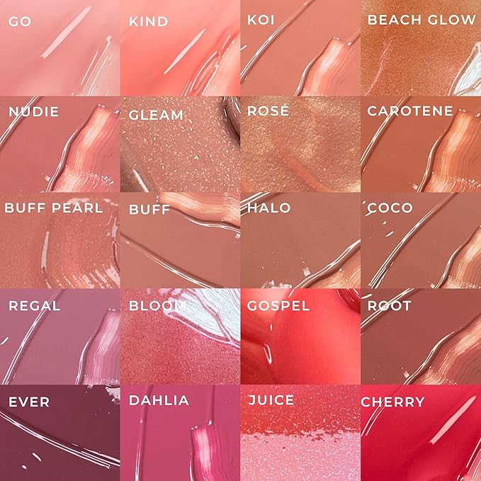 FITGLOW Beauty Lip Colour Serum | Hydrating Lip Gloss | Plumping Anti-Aging Lip Treatment | Natural Shine with Pomegranate Sterols & Collagen | Buildable Color for Dry Chapped Lips | Gospel - 10g