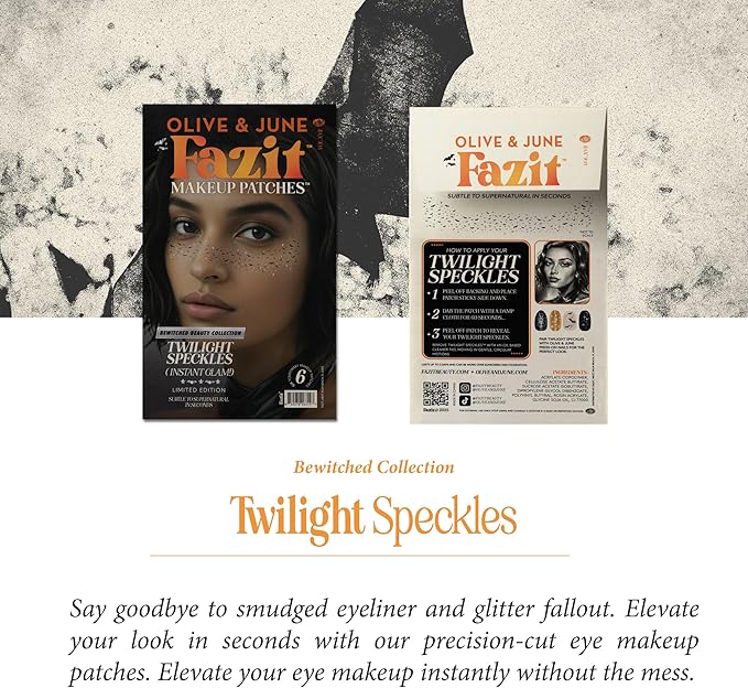 Fazit Makeup Patches - Halloween Twilight Speckles - Glow Up Make-Up Patches - Cute Glitter Makeup Accessories for Women - Cosmetic Glitter for Face