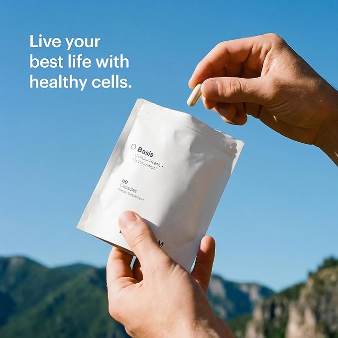 ELYSIUM Basis NAD Plus Supplement 30 Servings - with Nicotinamide Riboside 250mg and Pterostilbene 50mg - Healthy Aging Supplement & Cellular Energy