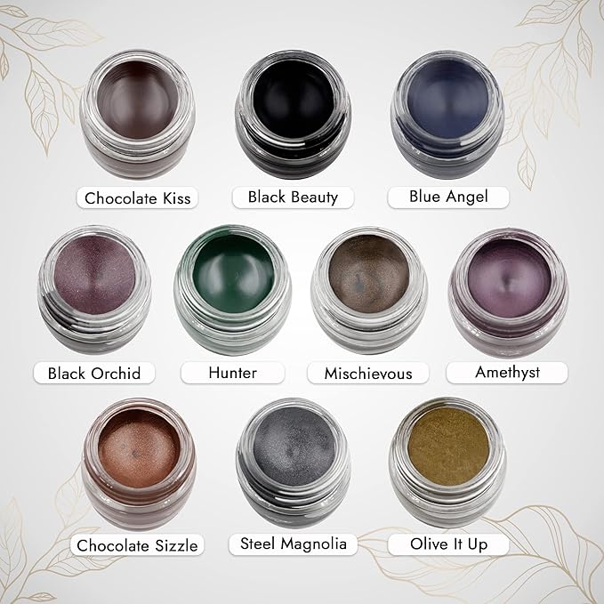 Mommy Makeup Waterproof Stay Put Gel Eyeliner Pot with Micropigments - Smudge-Proof, Long Lasting, Highly Pigmented Cream Eye Liner, 0.14 oz (Blue Angel)
