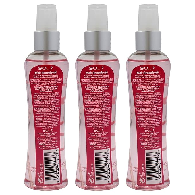 Pink Grapefruit Body Mist by So…? for Women - 3.5 oz Body Mist - Pack of 3