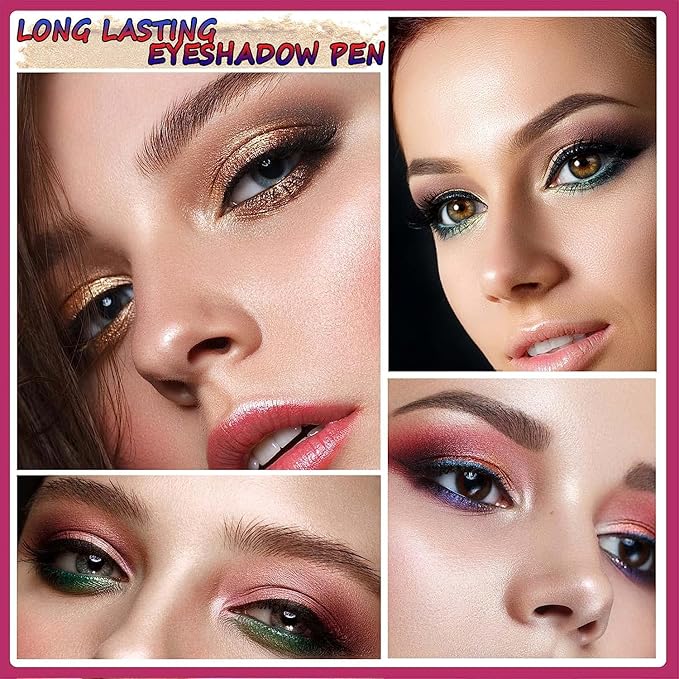 Brown Eyeshadow Stick Makeup, Highlighter Cream Eye Shadow Pencil, Waterproof Hypoallergenic Long Lasting Matte Crayon, Glitter Primer Palette Shimmer Eyeliner Pen