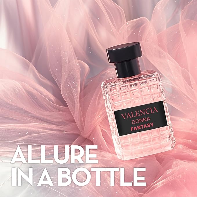 A CENTER Valencia Donna Fantasy Women's Perfume, Floral Fruity Fragrance Gift for Women, Eau De Parfum Spray with Elegant 100ml Bottle